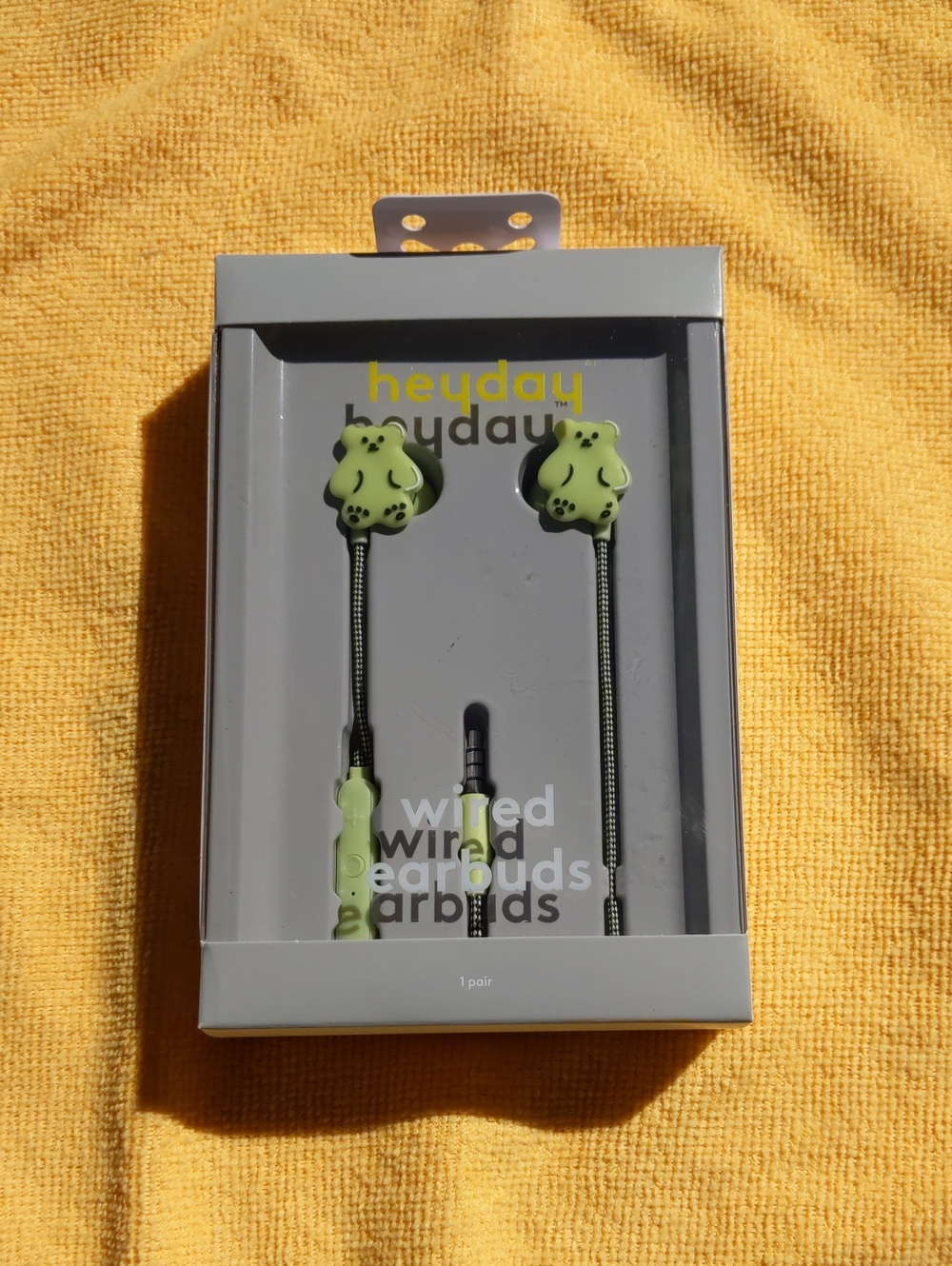 Heyday Green Bear Wired Earbuds